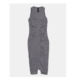 Zara gingham ruched fav dress small